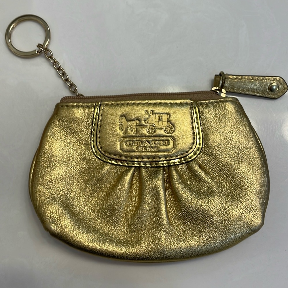 Gold Coach zip up coin-purse